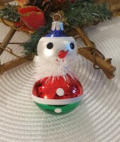 Karácsonyfadísz- Cseh retró, üveg bohóc