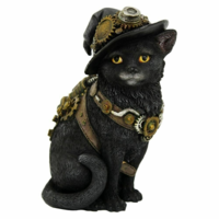 Clockwork kitty steampunk cat - cat figure