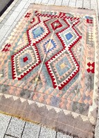 Design hand-woven kelim carpet negotiable art deco design