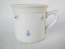 Drasche Kőbányai porcelán virág mintákkal díszített ritka nagy méretű bögre