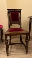 Piros betétes szék (3 db)