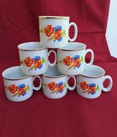 Zsolnay mugs with poppies Grandma's mug porcelain cocoa