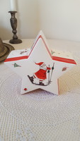 Csillag alakú porcelán karácsonyi kekszes doboz