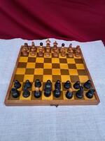 Retro fa sakk készlet játék nosztalgia