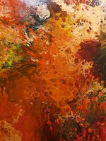 Multicolored autumn abstract painting