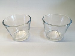 Pair of glass tealight holders, ikea