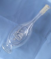 Glass bottle with sailing ship pattern for sale!