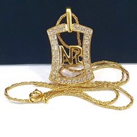 Nina ricci 18kt gold plated necklace