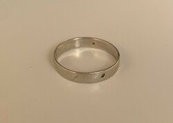 Szép letisztult vésett ezüst gyűrű jelzett jegygyűrű jegy gyűrű karika gyűrű