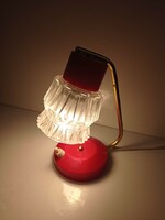 Vintage Space Age Graewe piros éjjeli asztali lámpa