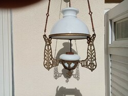 Antik luszterlámpa petróleum lámpa