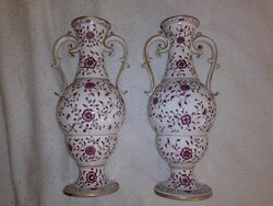 Városlőd, pair of Mayer vases with handles, 19th century, for sale with significant provenance