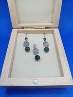 Lapis- lazurit medál,  fülbevaló  Casa del Jade