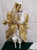 Velencei karneváli porcelán baba