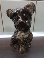 Retro glazed ceramic dog figure