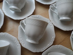 Eschenbach Bavarian white porcelain cup with coaster 2 dl - each