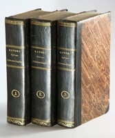 1796 - István Katona, a history of Hungary and Transylvania in 3 volumes, full, beautiful half-leather binding!!