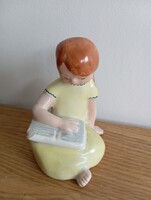 Retro Hungarian Bodrogkeresztúr ceramic figure