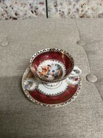 Alt wien burgundy gold scene beautiful porcelain tea cup with base a60
