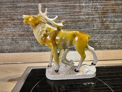 Bass deer porcelain figure -marked