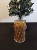 Festive golden candle package