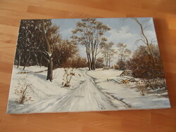 Winter forest - painting