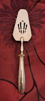 Antik ezüstözött tortalapát, süteményes tálaló kanál (L4252)