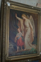 Painting with guardian angel.+ Frame.