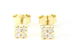 Brill 14 K arany fülbevalók gyémántokkal