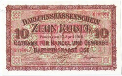 Németország 10 lengyel rubel 1916 REPLIKA