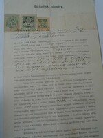 Za468.19 Security document - clear - pankota - arad - 1903 - ágoston gürtlich - savings bank