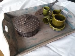Large, tabletop offering - vintage style / wood