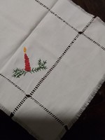 Retro Christmas embroidered tablecloth