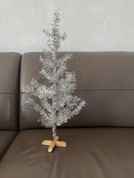 Antik ezüst mini karácsonyfa kis fenyő, karácsonyfadísz