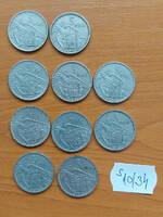 Spanish 5 pesetas 1957 10 pieces s10/34
