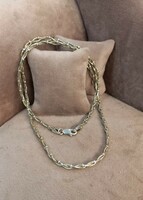 Silver necklace braided