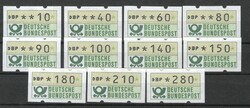 Automatic stamps 0068 (German) mi automata 1 11 pcs. different post clear EUR 24.00