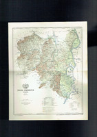1897-es kőnyomatú antik Tolna megye térkép Salvia36 részére