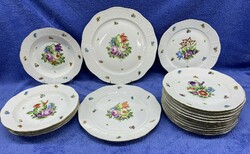 Herend 19-piece plate and serving set from HUF 1, with beautiful gold plating!