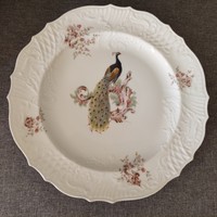 Peacock porcelain serving bowl protected