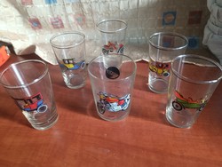 6 Oldtimer glass glasses
