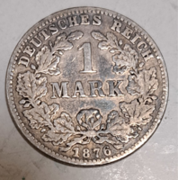 1876. Német Birodalom .900 ezüst 1 márka   (G/13)