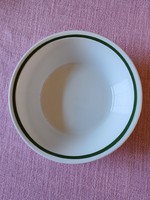 1 db Alföldi zöld csíkos porcelán leveses, főzelékes tányér, 18 cm átmérőjű