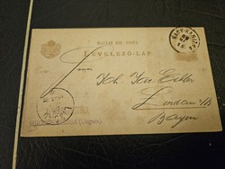 1892 Nagy-Kanizs - Lindau 2 kr postcard