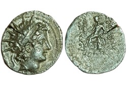 Ókori görög ezüst Drachma (Kr.e.143) Antiochos Dionysos, Seleukid