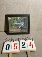Bánfi szignóval festmény, olaj, karton, 32 x 27 cm-es. 0524