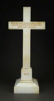 1F850 antique large carved marble crucifix 42 cm 1887