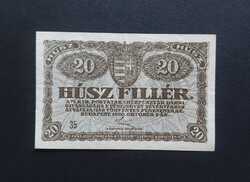 20 Fillér 1920, VF+