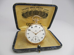 Beautiful, antique omega 18k gold pocket watch, 1900