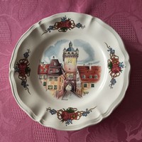 Sarreguemines Obernai scenic French porcelain small plate